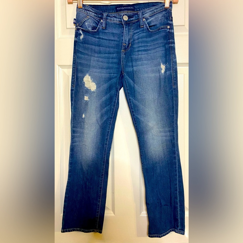 Rock & Republic Jeans Size 4M Womens Medium Wash Blue Denim